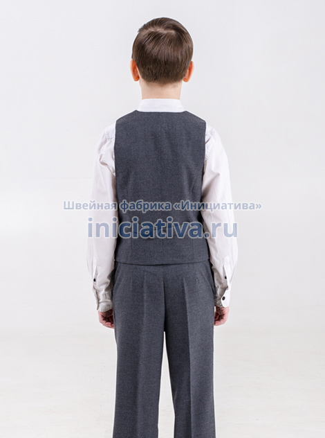 Костюм жилет и брюки (цвет: серый, синий, черный)